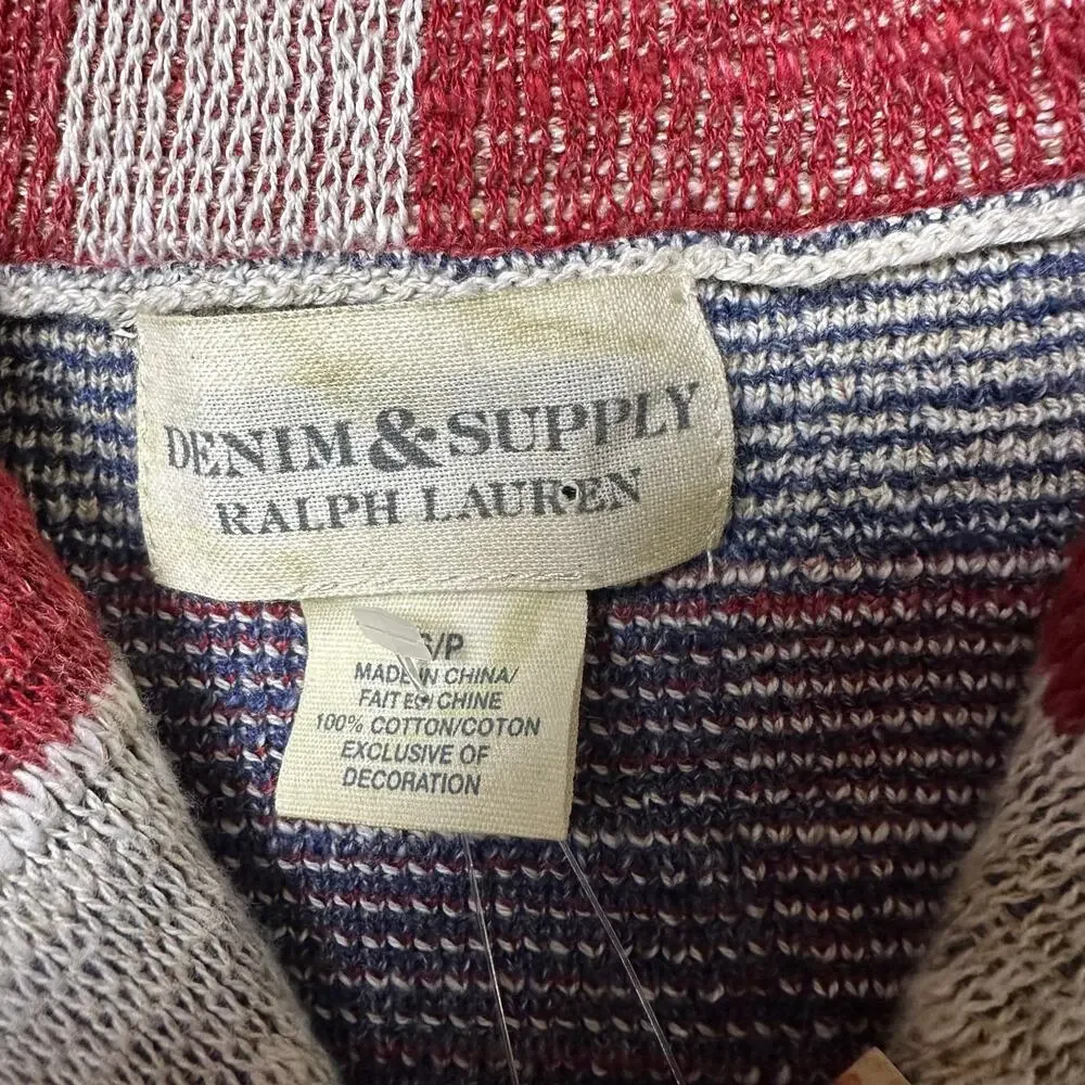 Denim & Supply Ralph Lauren American Flag Knit Cardigan Sweater NEW - Picture 4 of 12